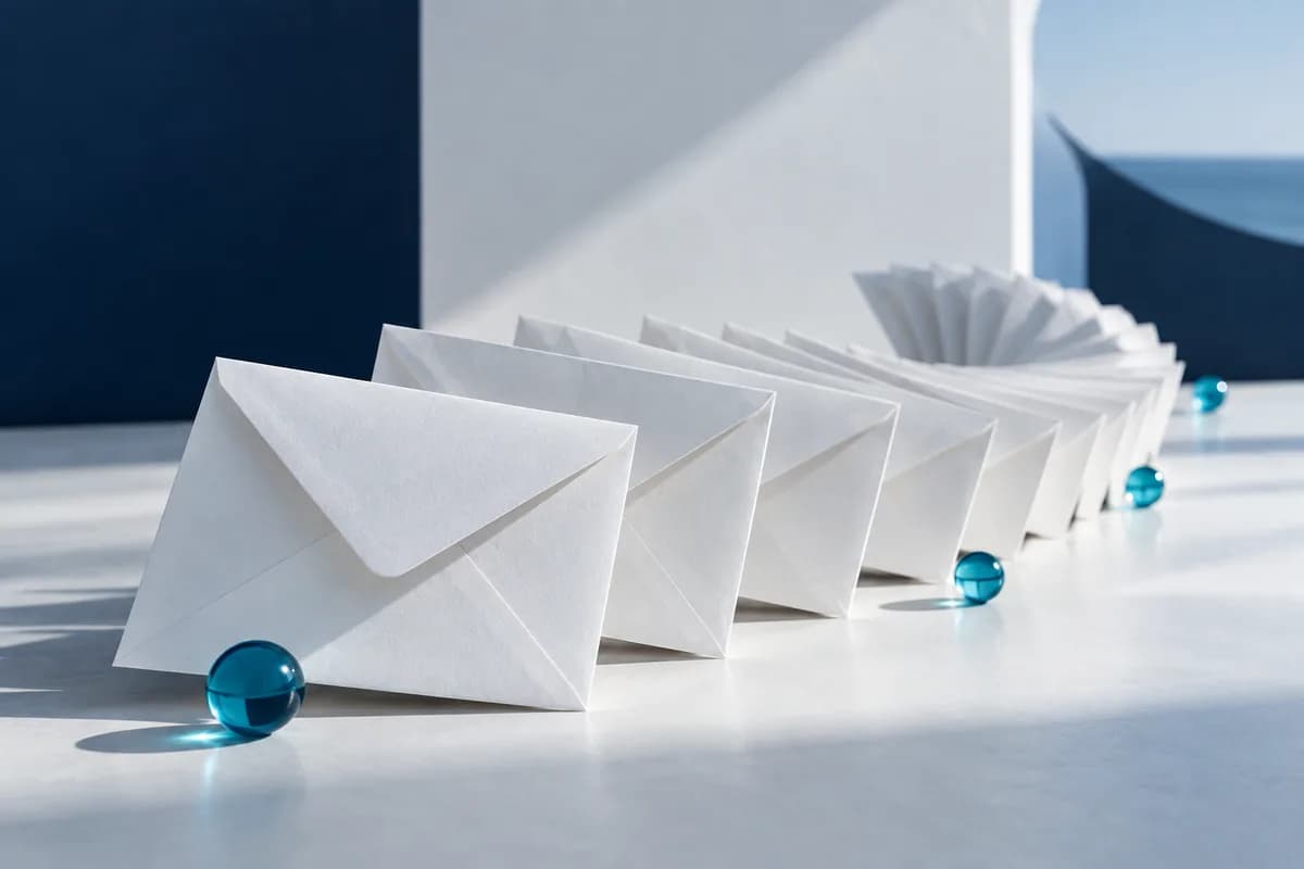 Envelope and email screen, illustration of the AD Azur Digital newsletter